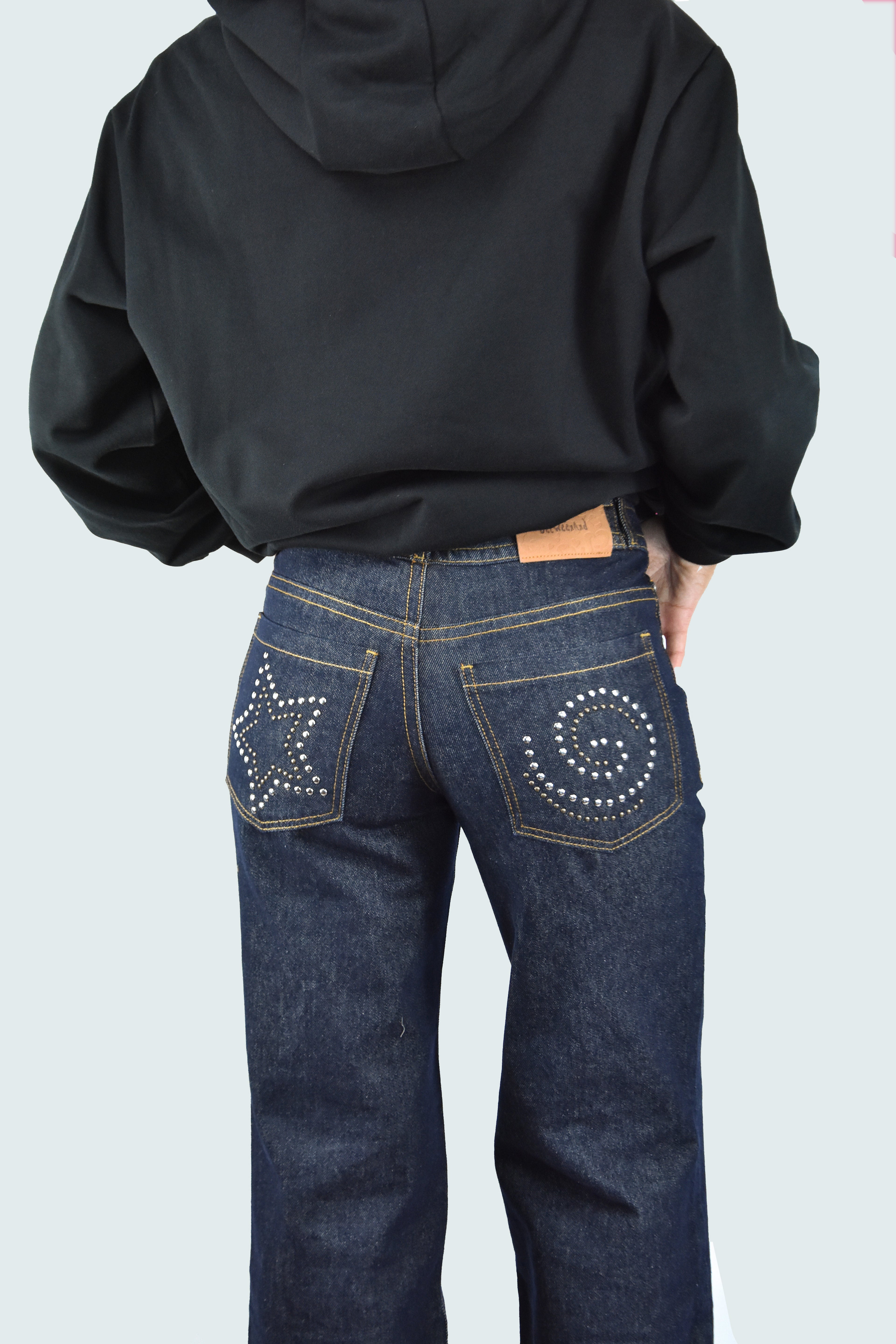 GLITTER LOW RISE JEANS