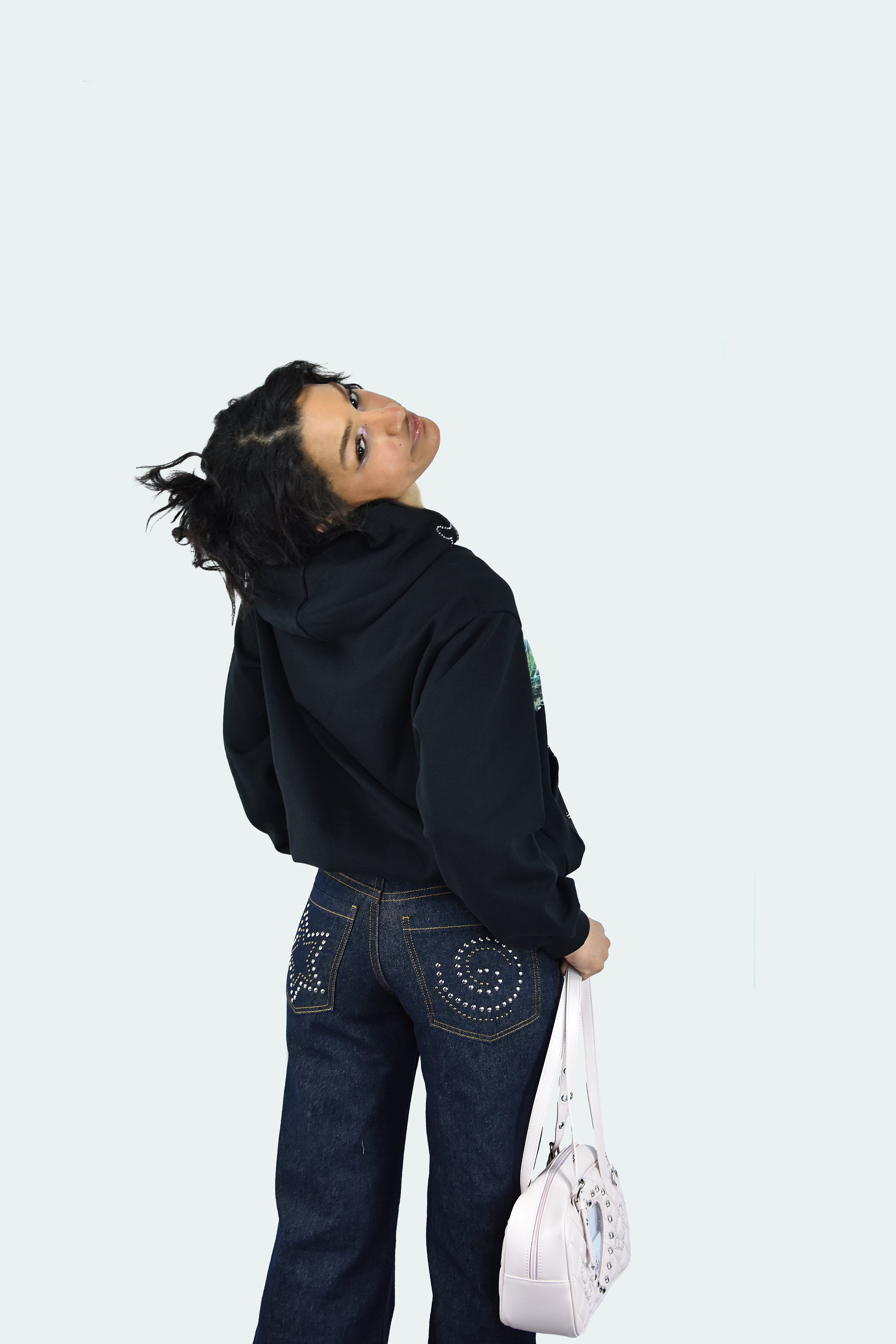 GLITTER LOW RISE JEANS