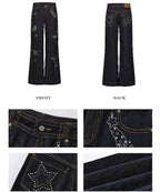 GLITTER LOW RISE JEANS